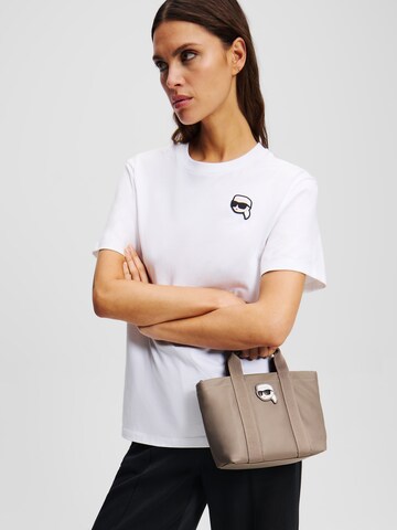 Sacs à main ' K/IKONIK KLEINE TOTE-BAG AUS NYLON ' Karl Lagerfeld en gris