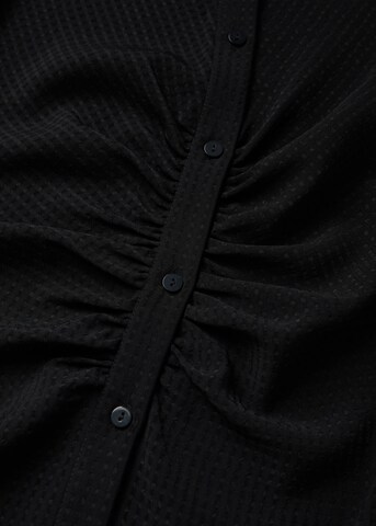MANGO Košilové šaty 'Fru' – černá