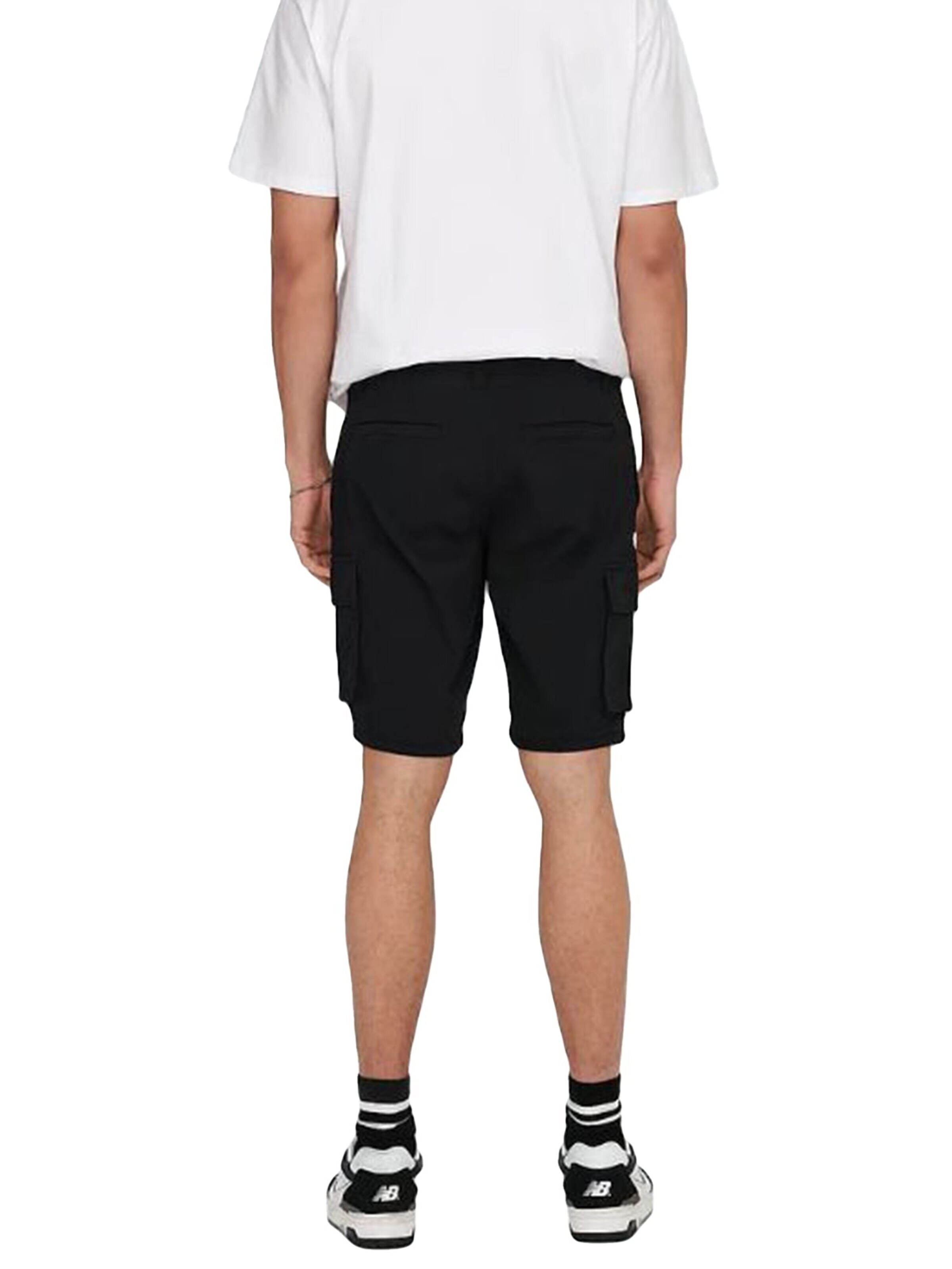 Only & Sons regular Bukser 'ONSCAM STAGE CARGO SHORTS PK 6689 NOOS BLACK' i sort
