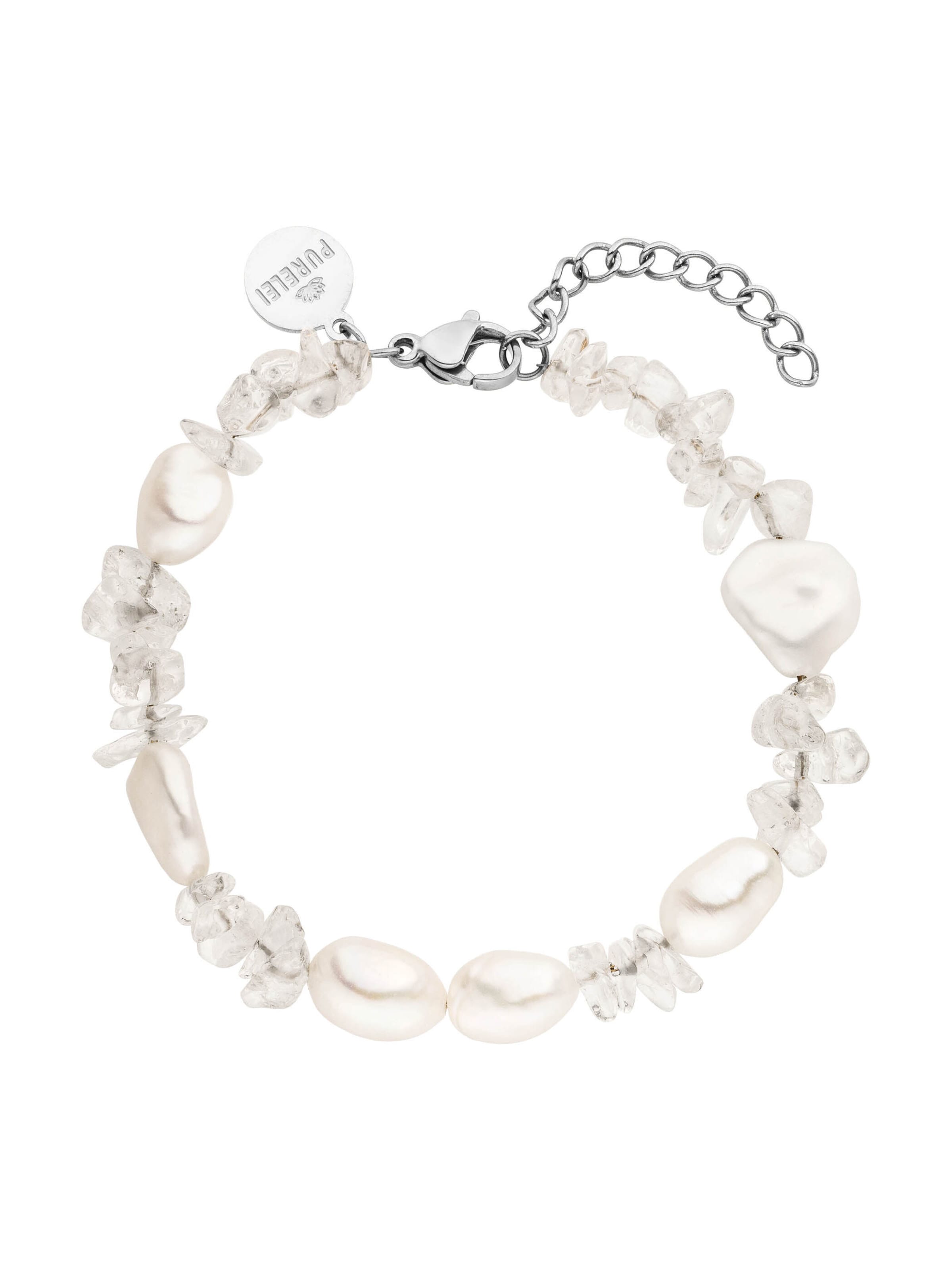 PURELEI Armband 'Crystal Wave' in Silber: Vorderseite