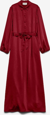 VERO MODA - Vestido camisero en rojo: frente