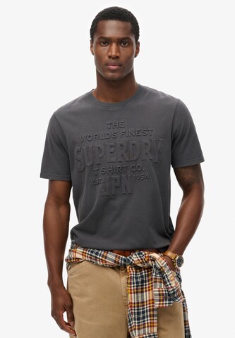 T-Shirt Superdry en noir : devant