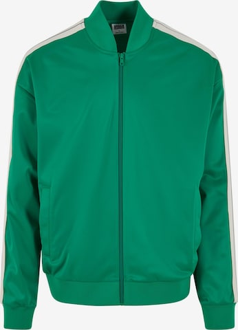 Urban Classics Zip-Up Hoodie in Green: front