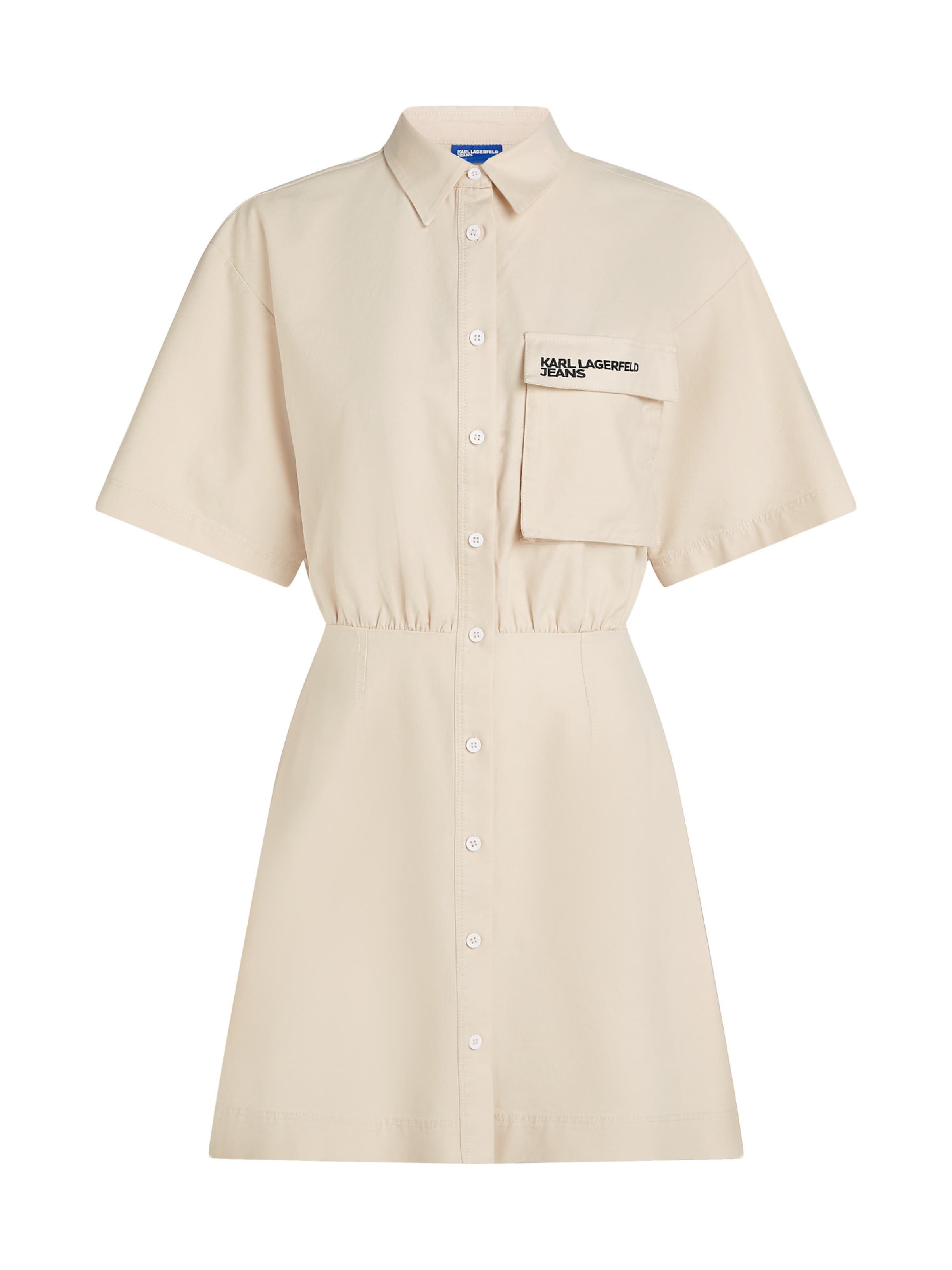 KARL LAGERFELD JEANS Košilové šaty – béžová: přední strana
