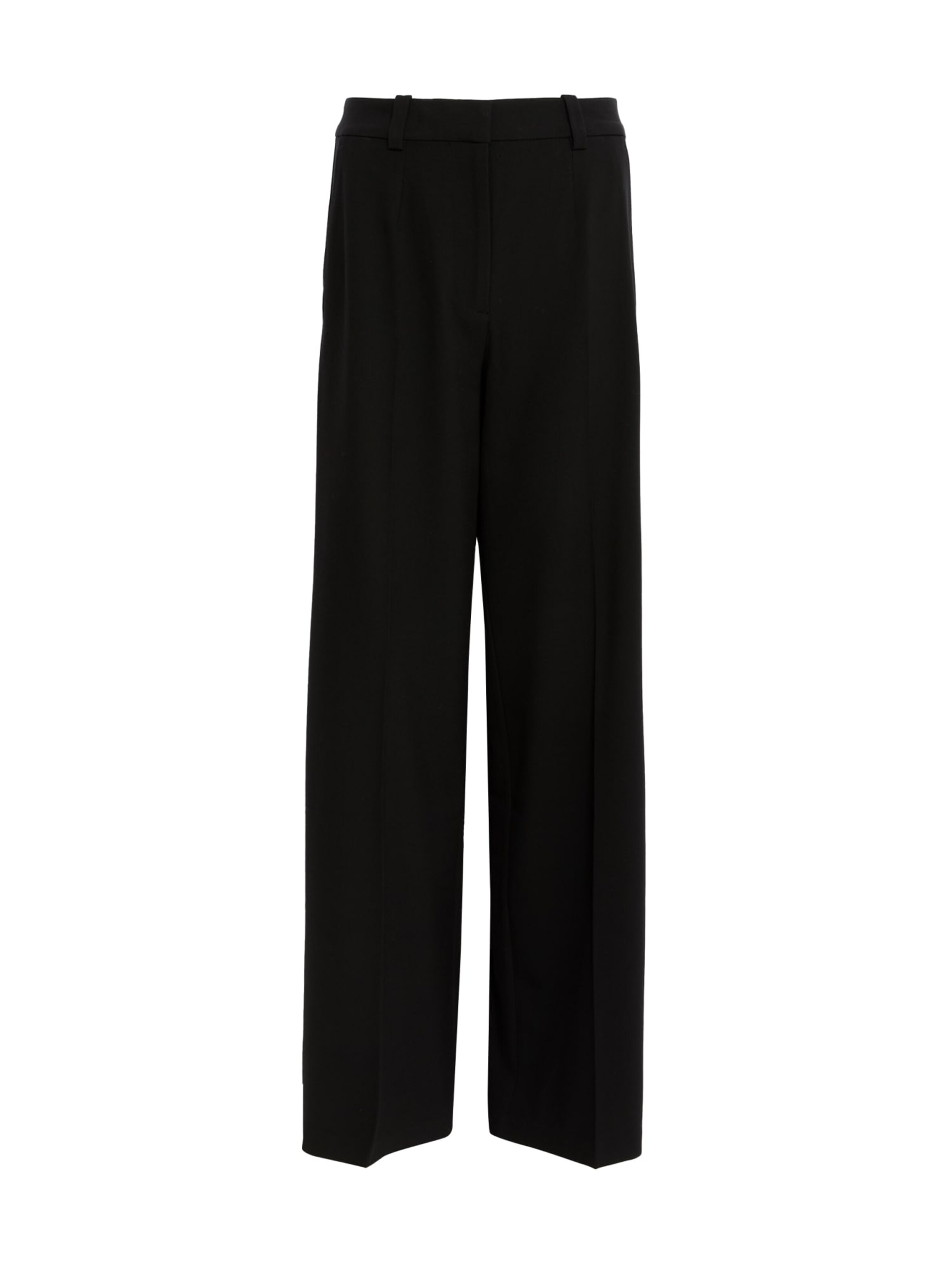 Marks & Spencer Wide Leg Bügelfaltenhose in Schwarz: Vorderseite