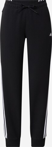 Tapered Pantaloni sport 'Future Icons 3-Stripes' de la ADIDAS SPORTSWEAR pe negru: față