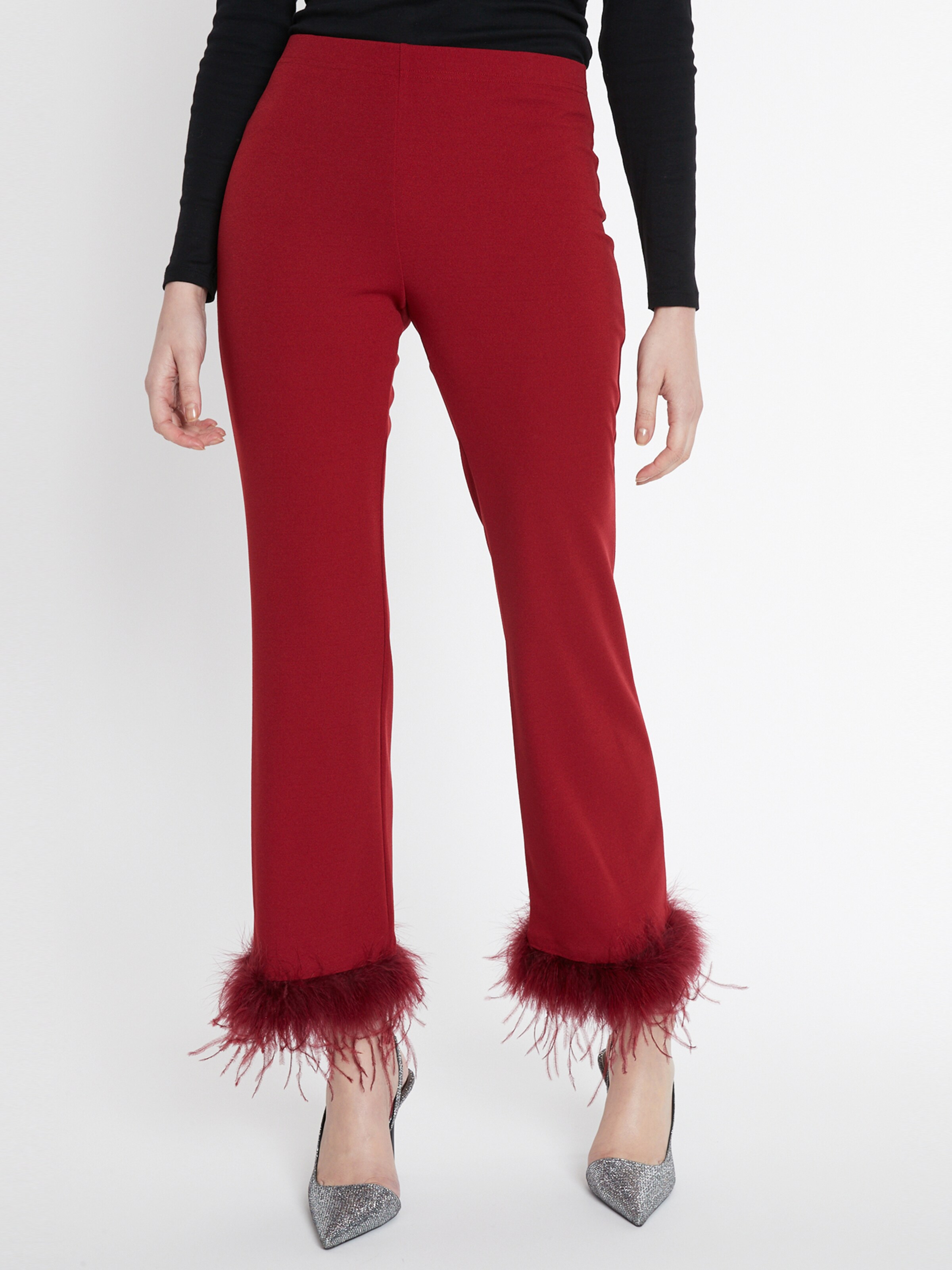 Ana Alcazar Regular Broek in Rood: voorkant