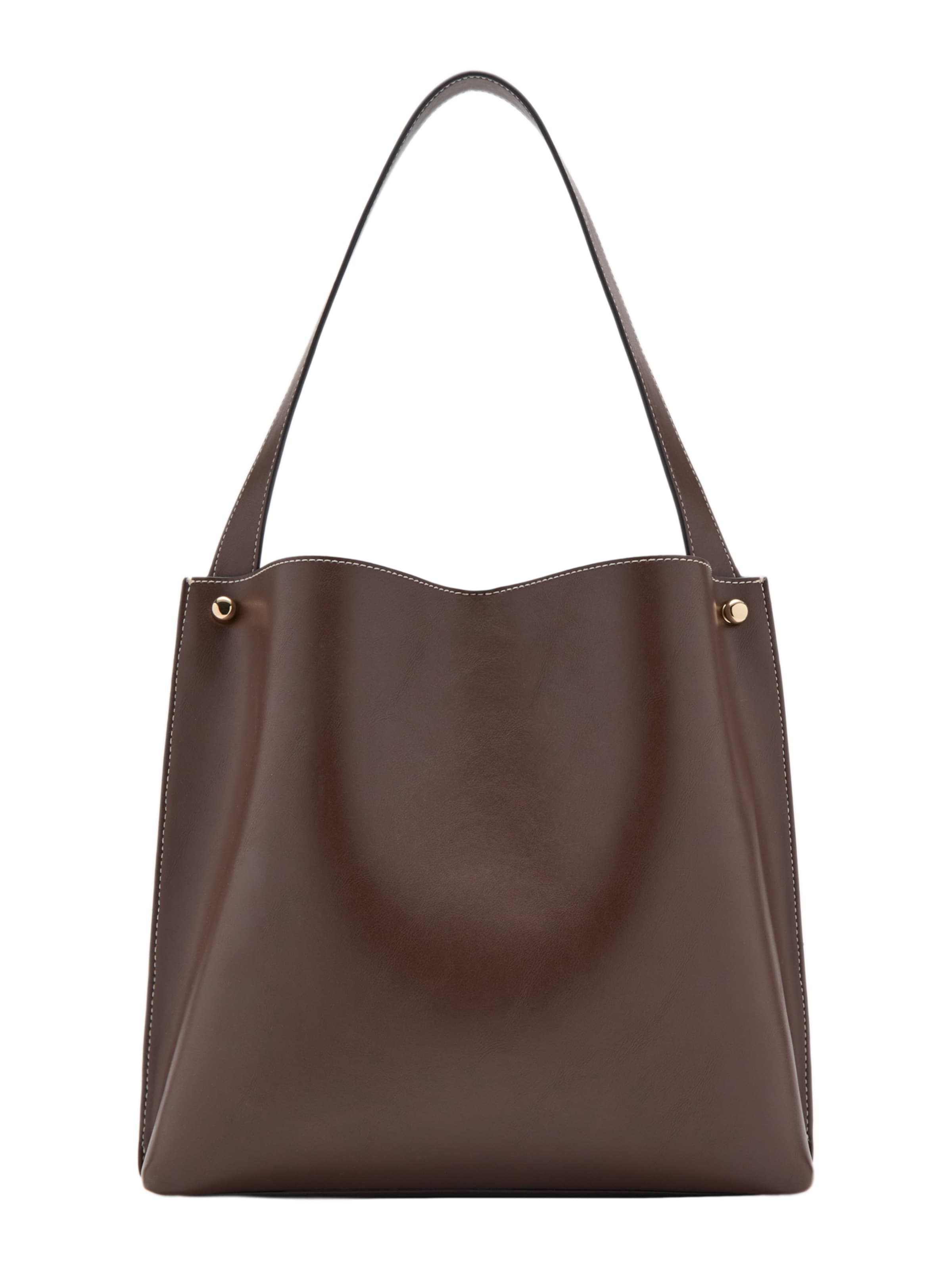 MANGO Schultertasche in Braun: Vorderseite