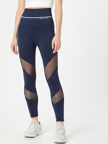 NU-IN Skinny Leggings in Blue: front