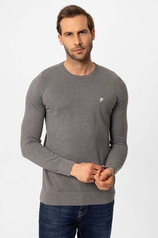 DENIM CULTURE Sweater 'LEVIN' in Grey: front