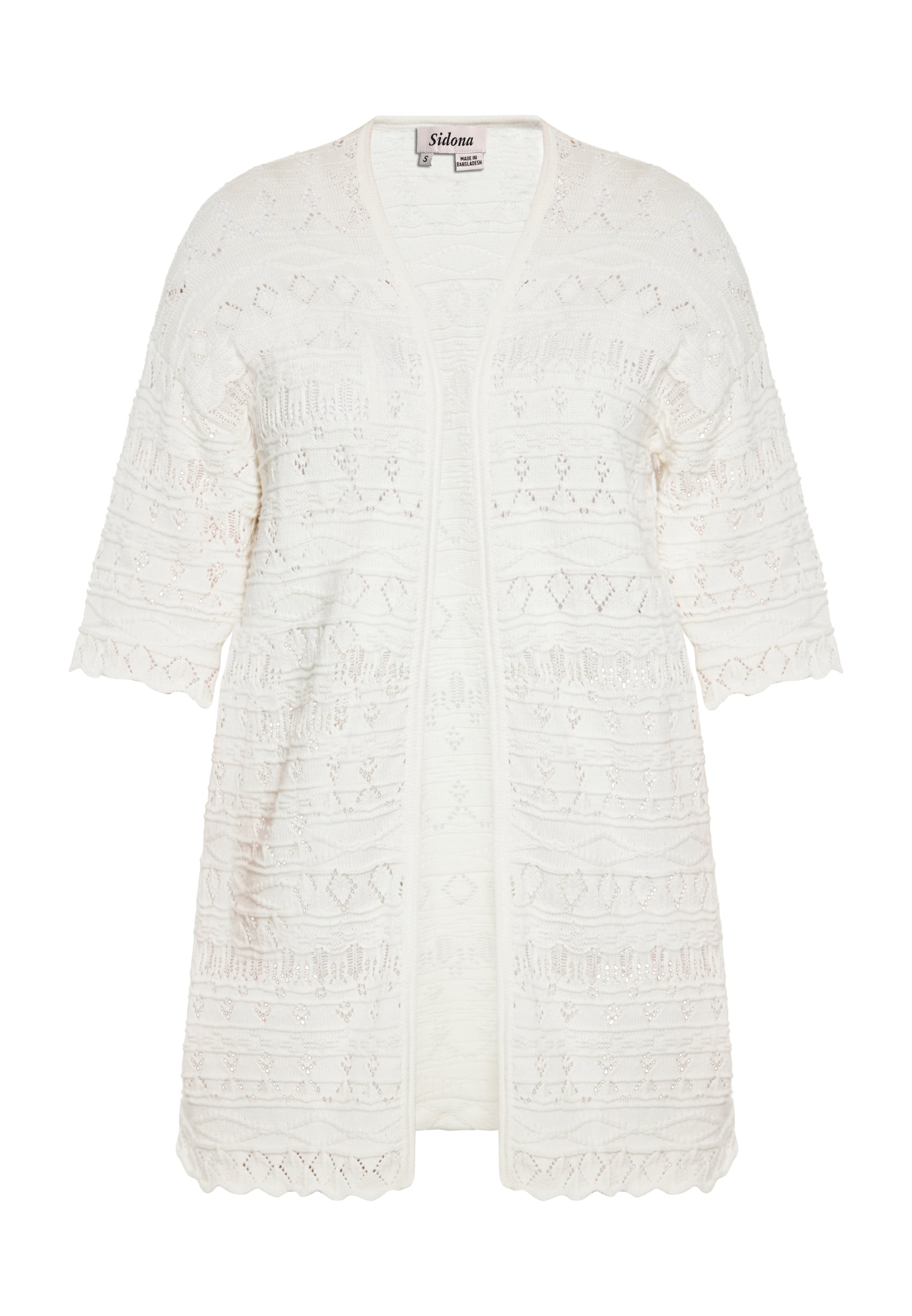 Sidona Kardigan – bílá: přední strana