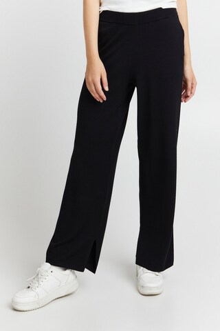PULZ Jeans Loose fit Pants 'SARA' in Black: front