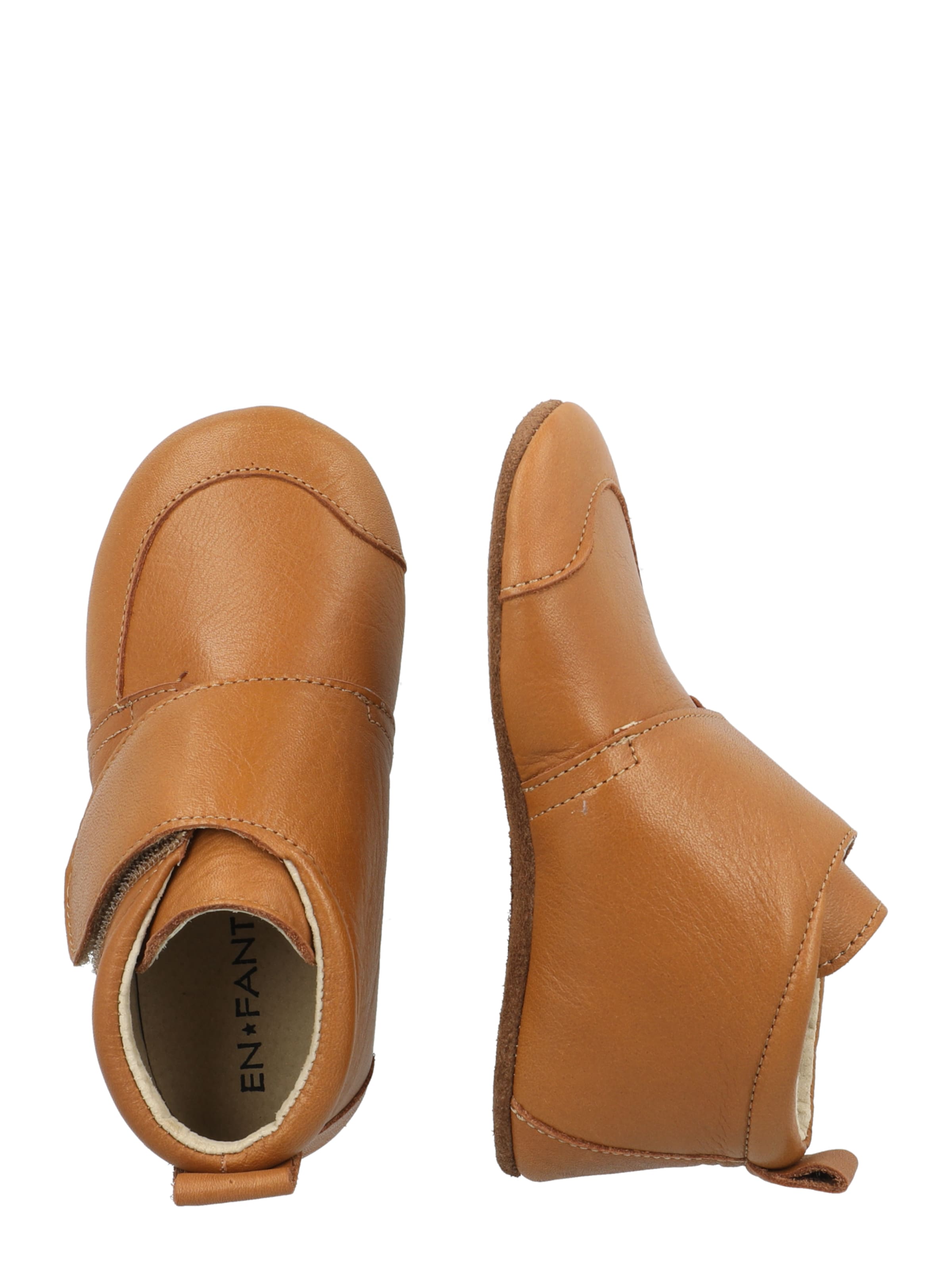 EN FANT Sko til de første spæde skridt i brun