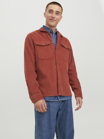 JACK & JONES Comfort fit Button Up Shirt 'Dallas' in Red: front