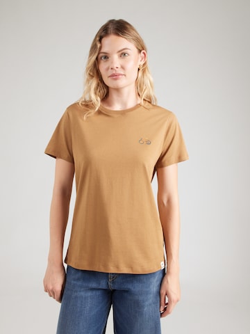 Iriedaily T-shirt 'Peacy Ride' i brun: framsida