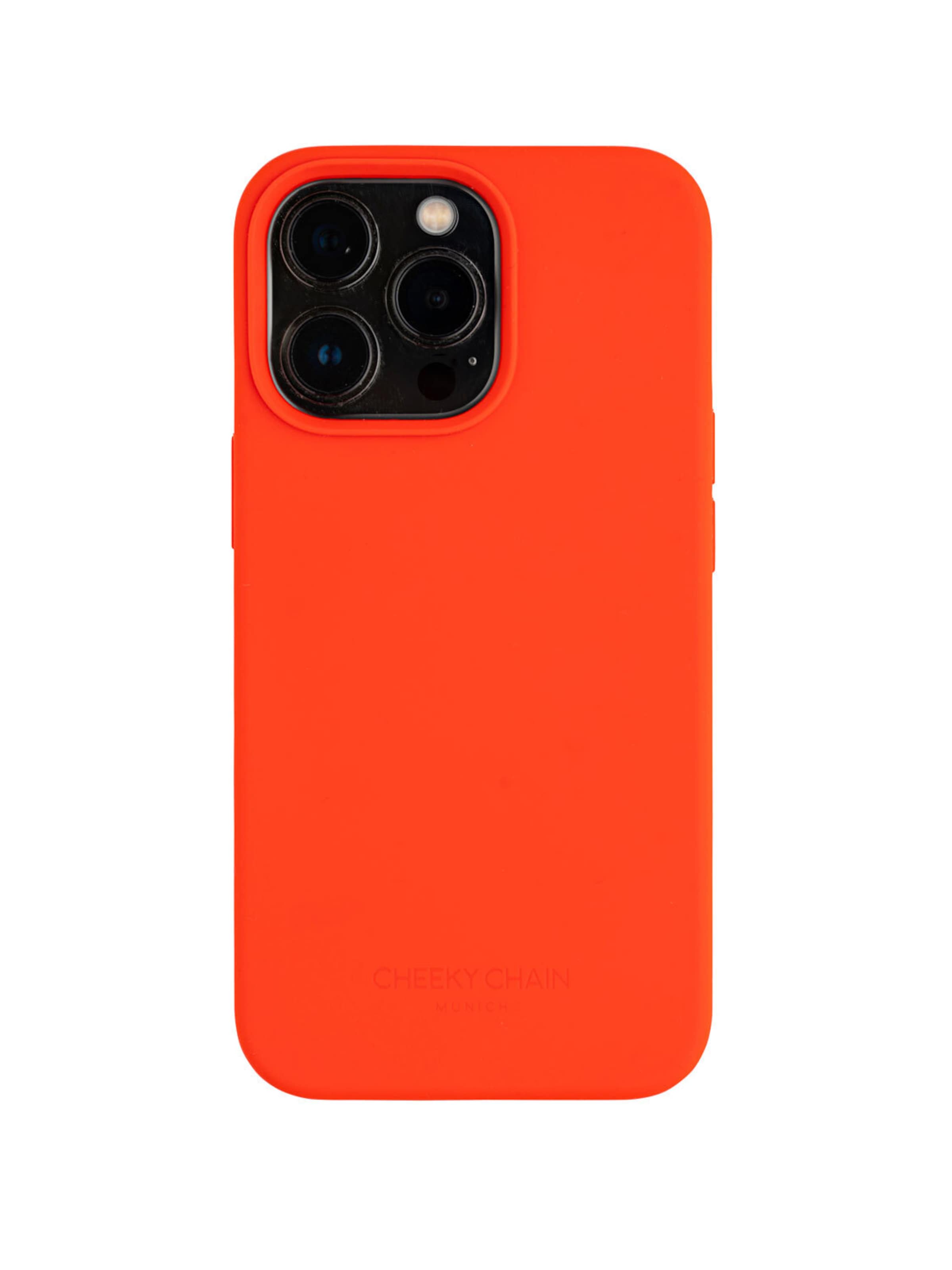 Cheeky Chain Munich Smartphonehoesje 'iPhone 15 Pro' in Rood: voorkant