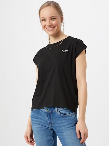 Tricou 'BLOOM' de la Pepe Jeans pe negru: față