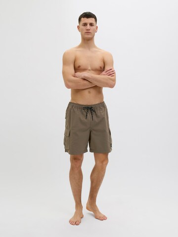 JACK & JONES Badeshorts 'JPSTNaxos' in Braun