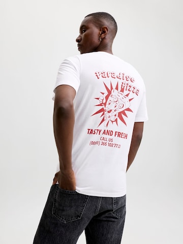 T-Shirt 'JJBrewy' JACK & JONES en blanc : devant