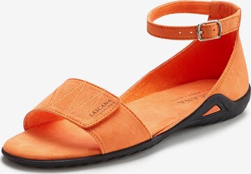 LASCANA Sandały z rzemykami w kolorze pomarańczowy: przód