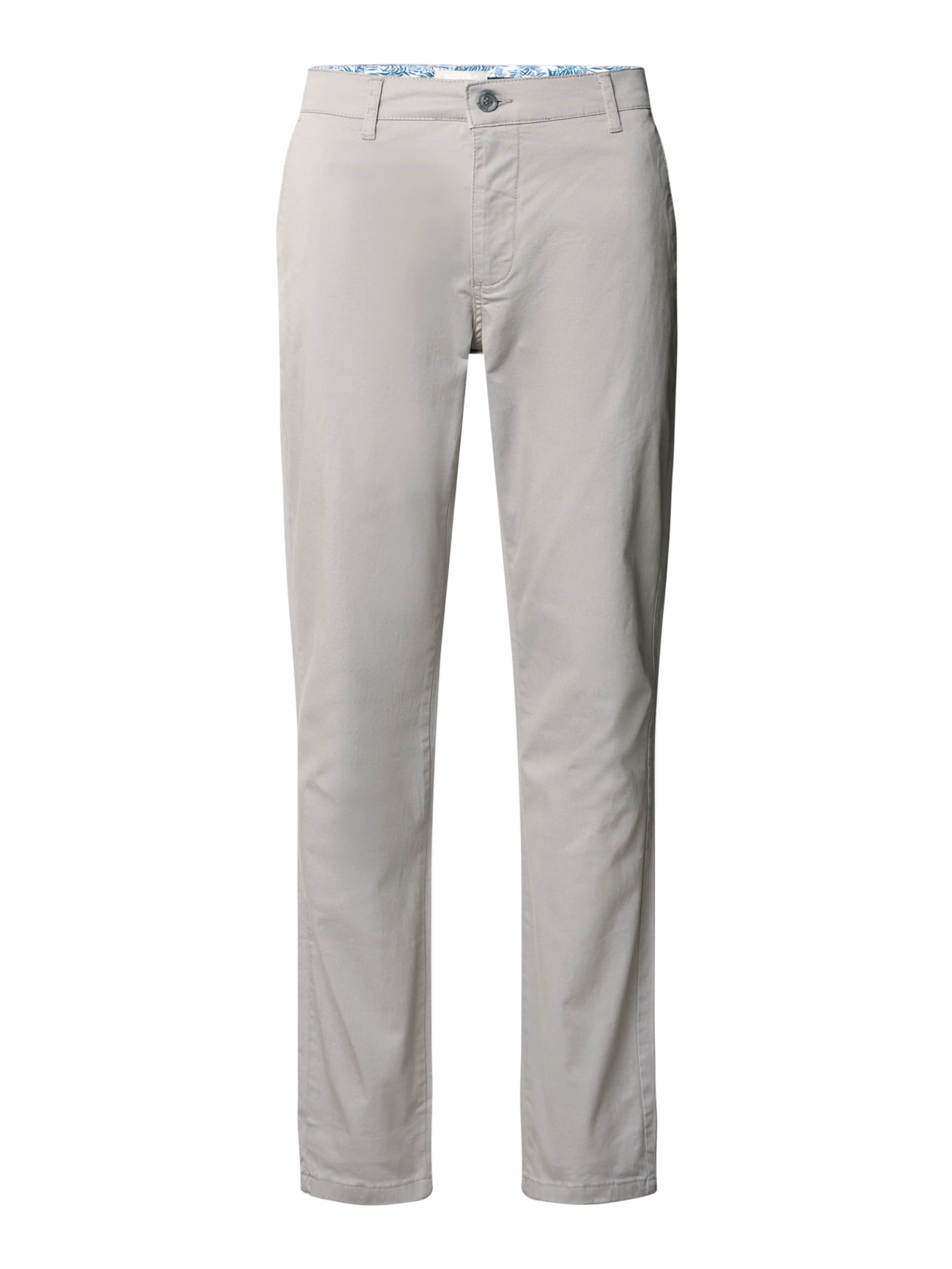 WOTEGA Slim fit Chino Pants 'Glenn' in Grey: front