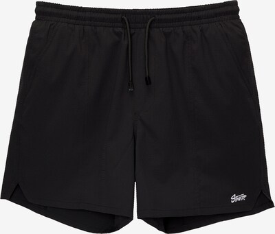 Pull&Bear Shorts de bain en noir / blanc, Vue avec produit