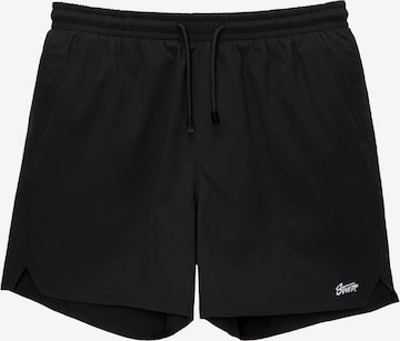 Shorts de bain Pull&Bear en noir : devant