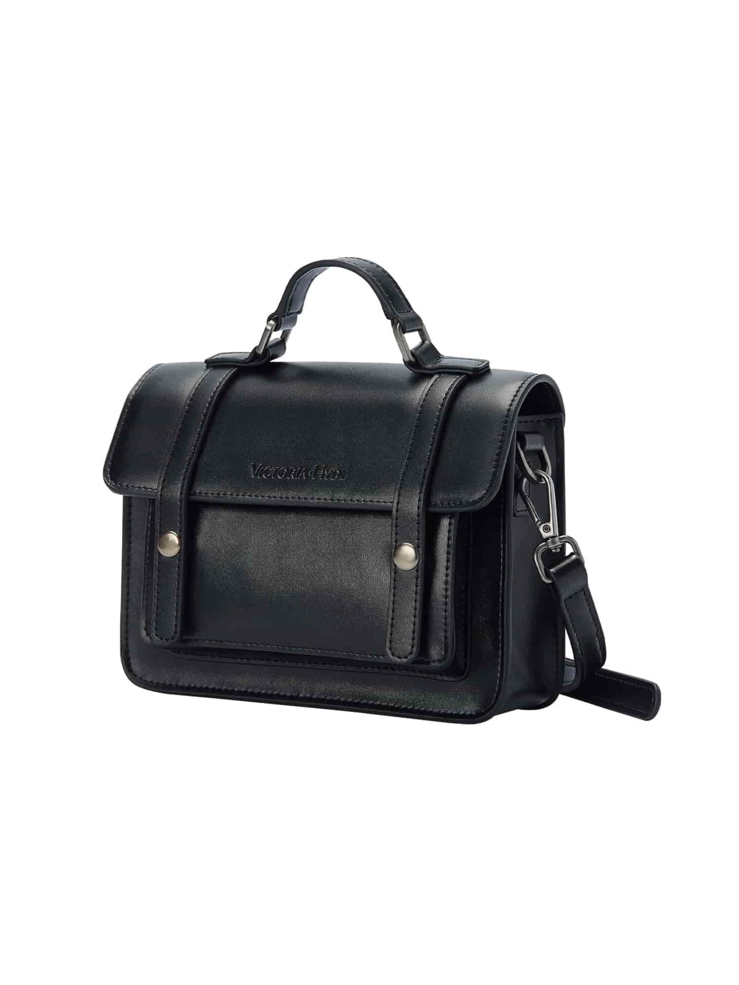 Victoria Hyde Handtasche 'Cambridge Satchel ' in Schwarz