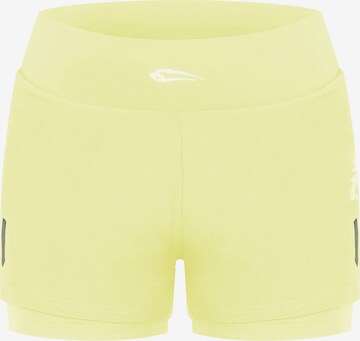 Smilodox Regular Workout Pants 'Fastlane' in Yellow: front