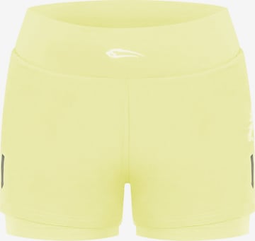 Smilodox Workout Pants 'Fastlane' in Yellow: front