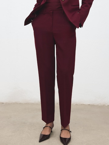 MANGO Regular Trousers 'BOREAL' in Red: front