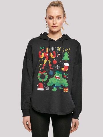 F4NT4STIC Sweatshirt 'Marvel' in Zwart: voorkant