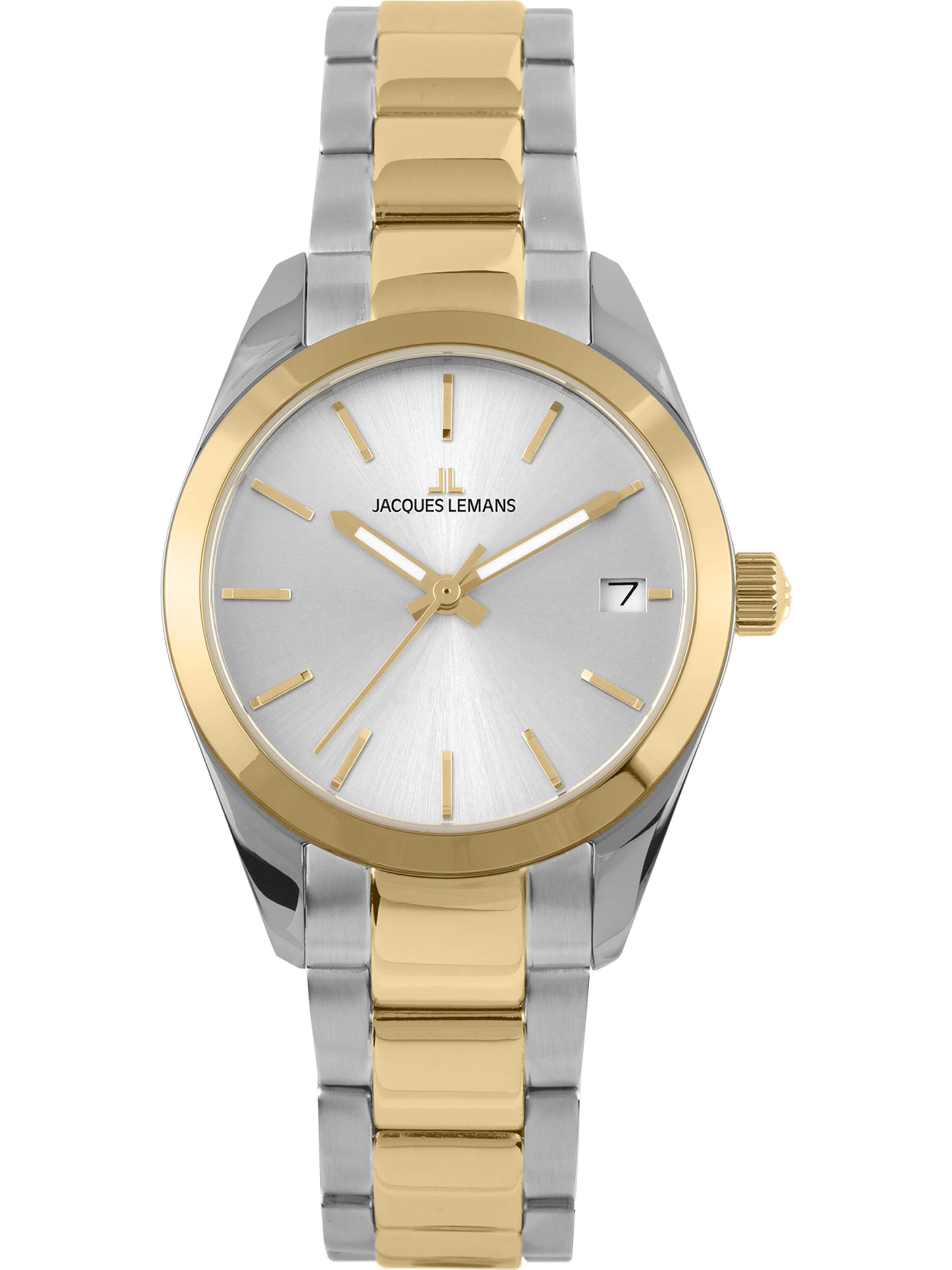 Jacques Lemans Analoguhr in Gold: Vorderseite