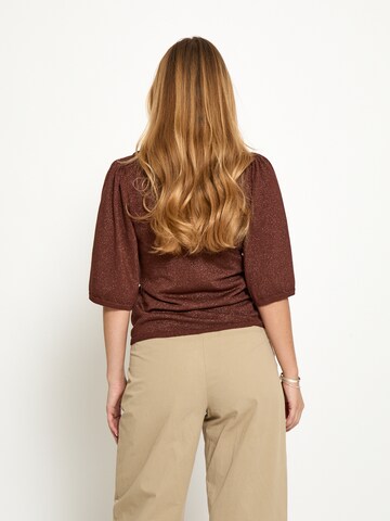 Peppercorn Shirt 'Glenda' in Brown