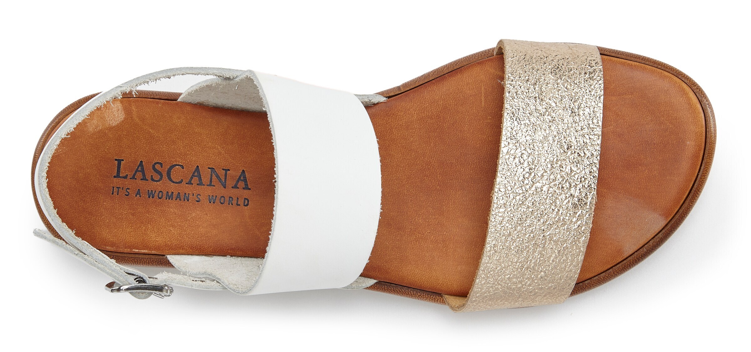 LASCANA Sandály – bílá