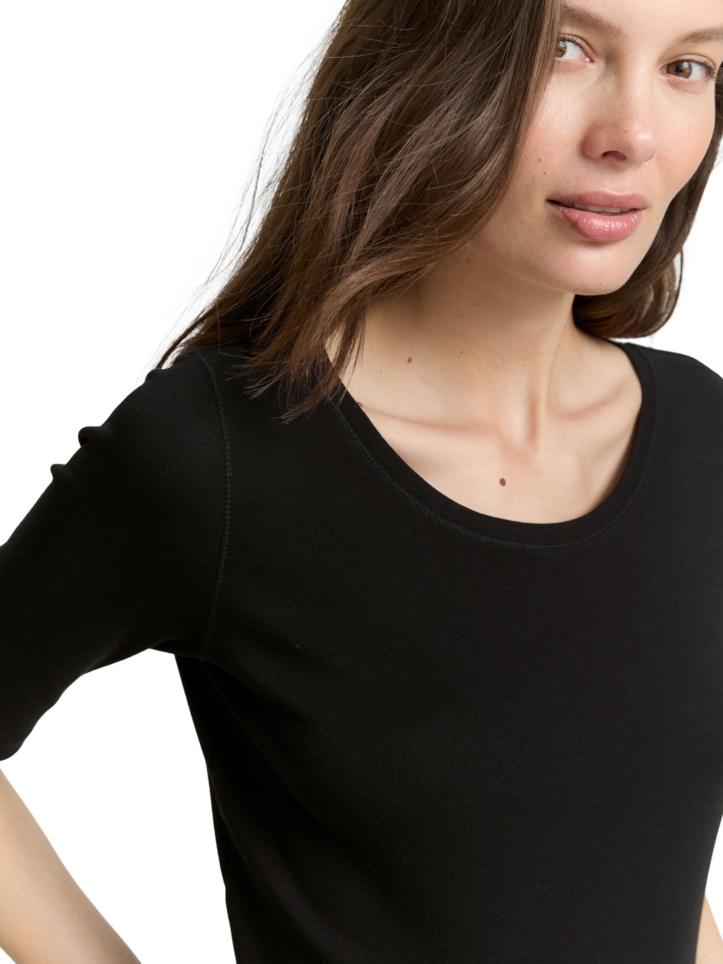 TOM TAILOR Shirt in Black