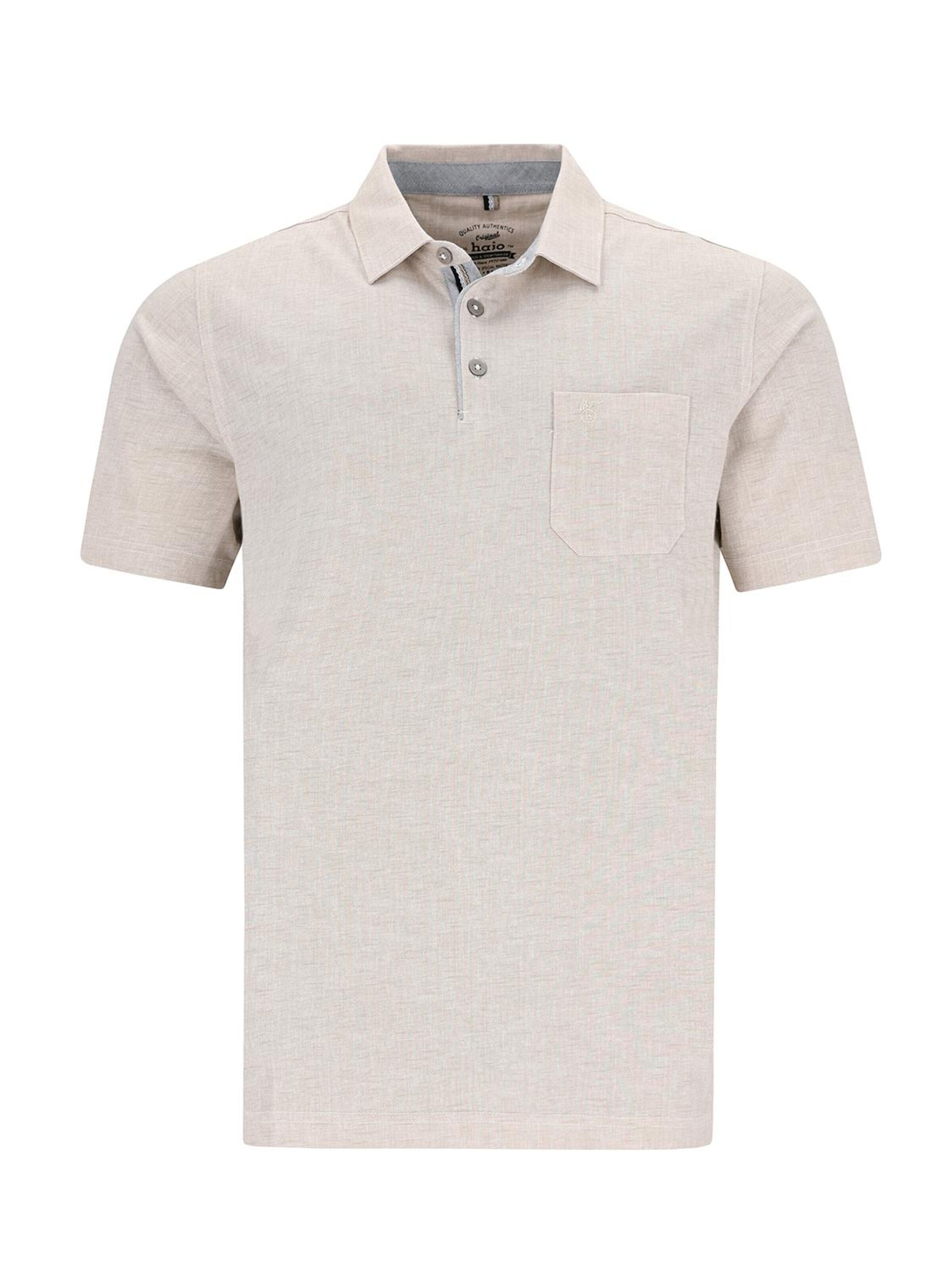 HAJO Shirt 'Poloshirt allover bedruckt in stay fresh Qualität'‌‌‌‌‌‌ in Grau: Vorderseite