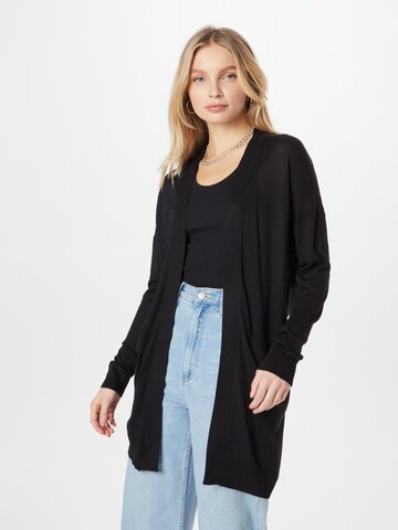 OVS Knit Cardigan in Black: front