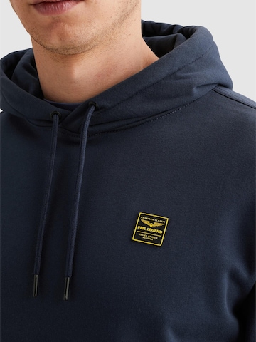 PME Legend Sweatshirt 'PME LEGEND - Hoodie with kangaroo pocket and badge' in Blauw