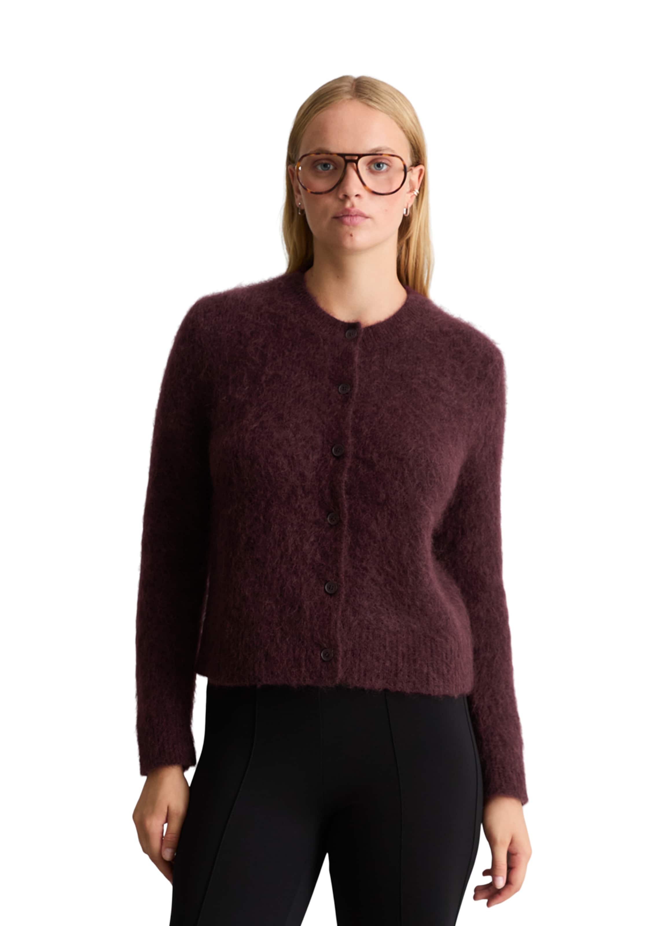 Marc O'Polo DENIM Strickjacke in Rot: Vorderseite