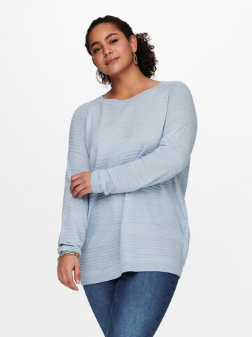 ONLY Carmakoma Sweater 'Airplain' in Blue: front