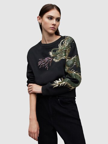 AllSaints Sweatshirt 'DRAGON' in Zwart: voorkant