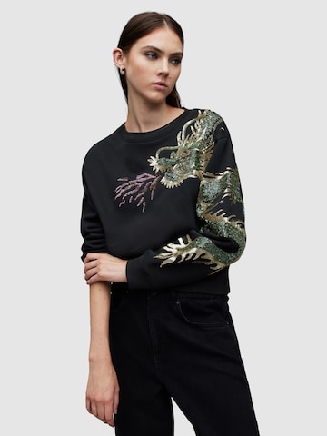 AllSaints Sweatshirt 'DRAGON' in Zwart: voorkant