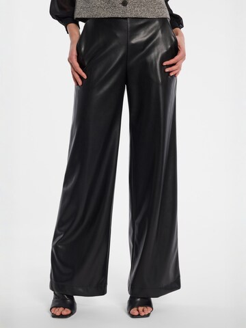 Ana Alcazar Wide leg Broek 'Enora' in Zwart: voorkant