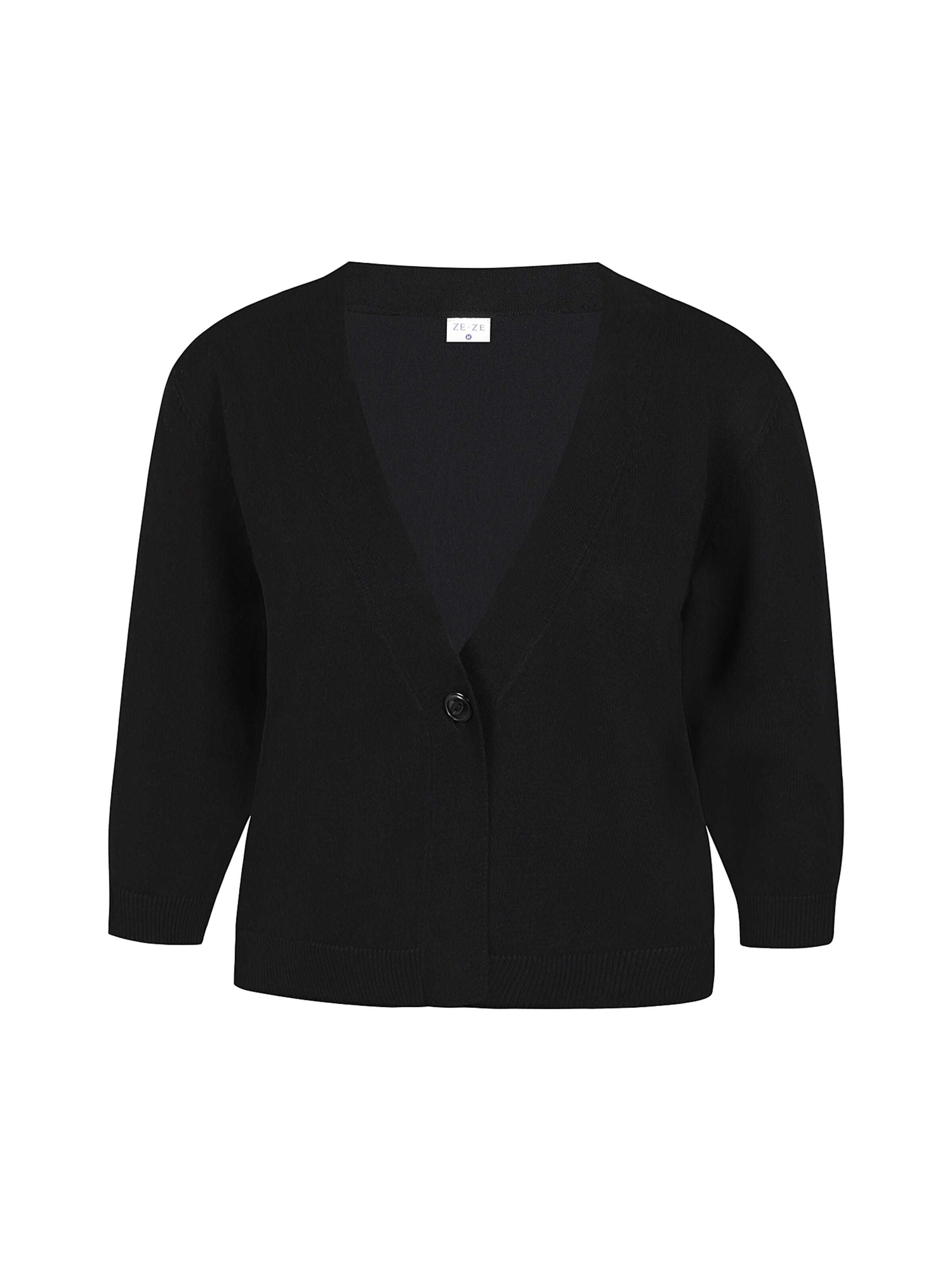 ze-ze Cardigan 'Kira 566' i sort: forside