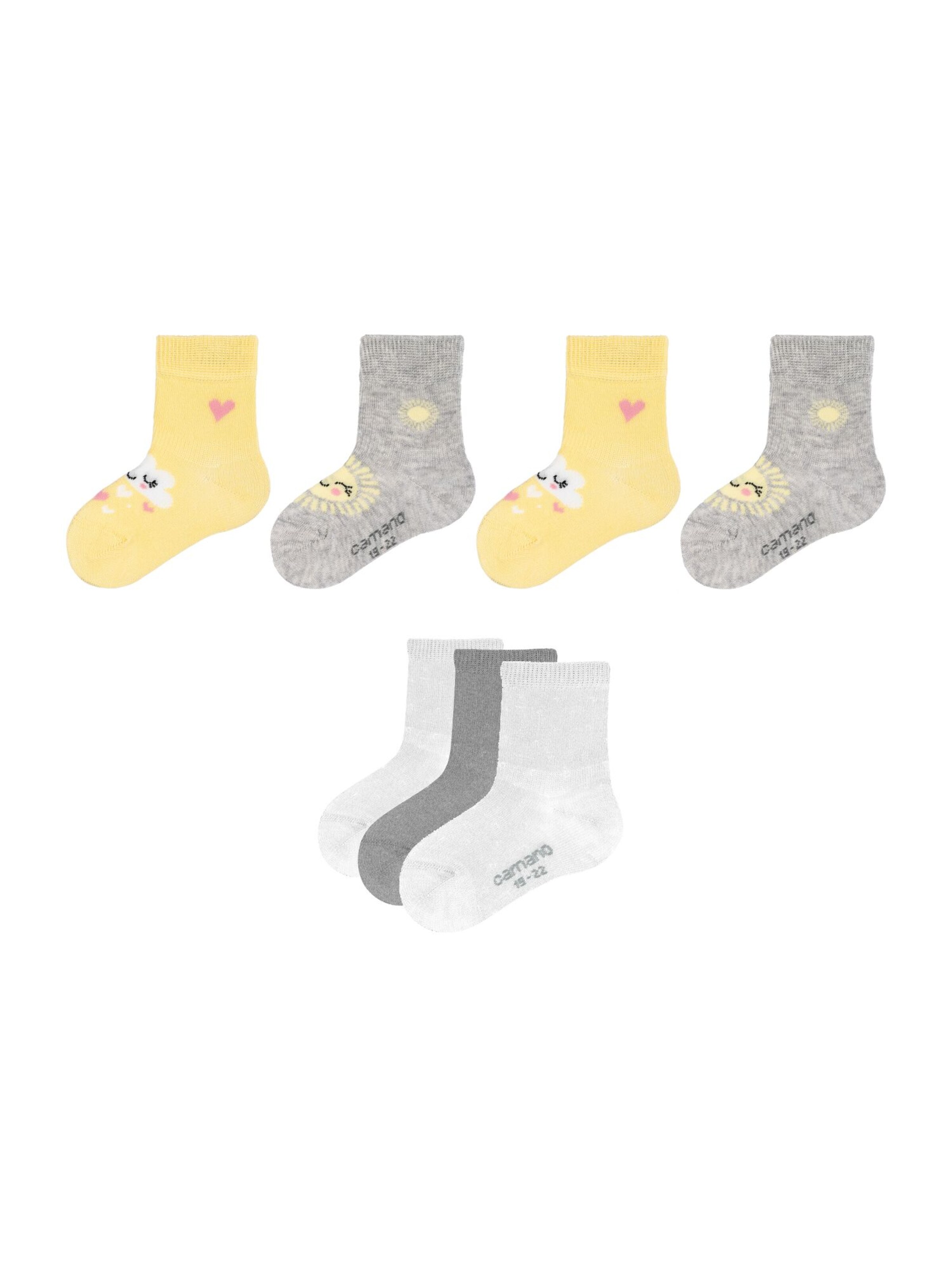 camano Socks in Yellow: front