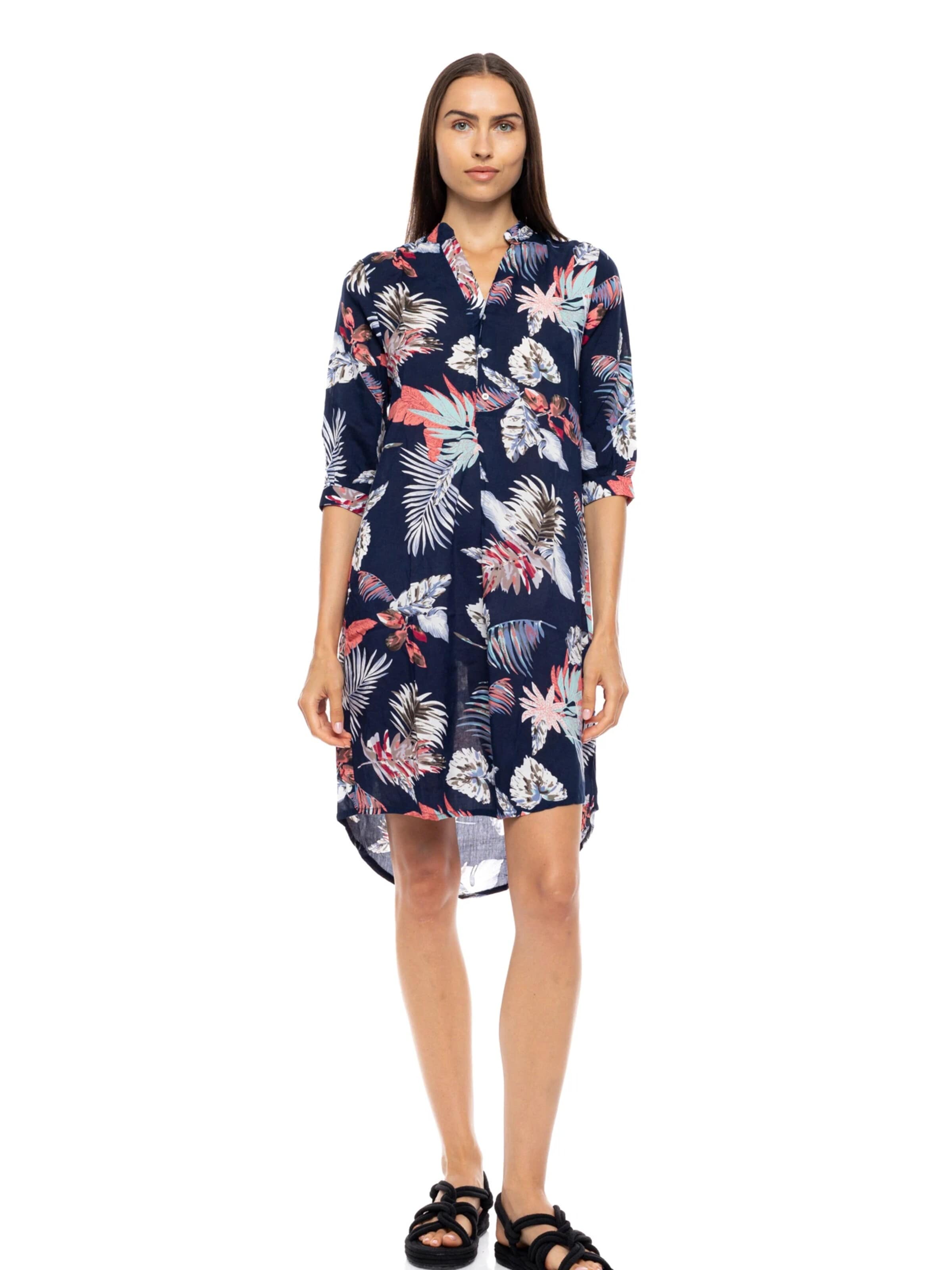 Pink Label Zomerjurk 'BEACHWEAR TROPICAL' in Blauw
