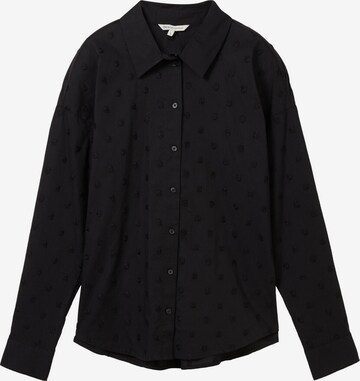 TOM TAILOR DENIM Bluse in Schwarz: predná strana