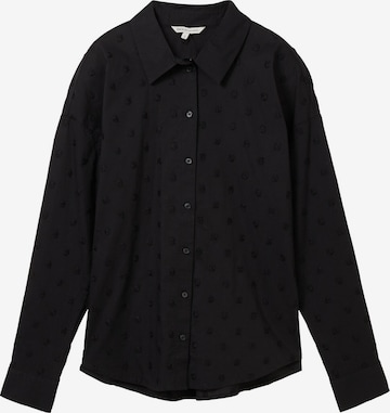 TOM TAILOR DENIM Bluse in Schwarz: predná strana