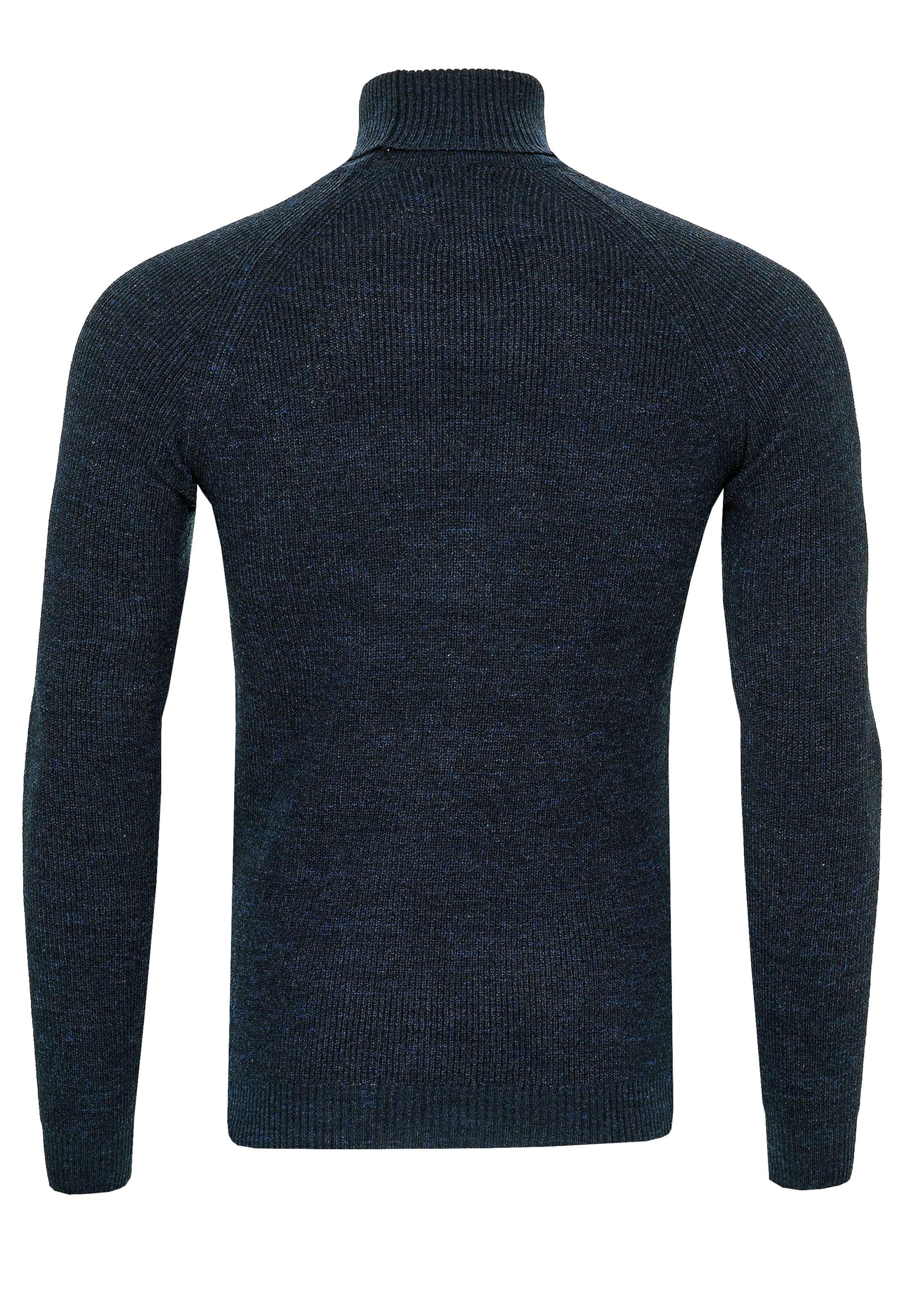 Rusty Neal Pullover mit stilvollem Rollkragen in Blau